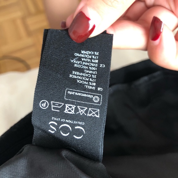 COS black wool skirt zipped back - Picture 5 of 5